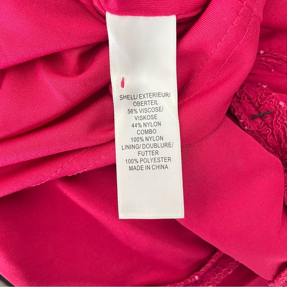 Adrianna Papell Pink Lace Sheath Dress Size 6 26534 - Picture 8 of 9